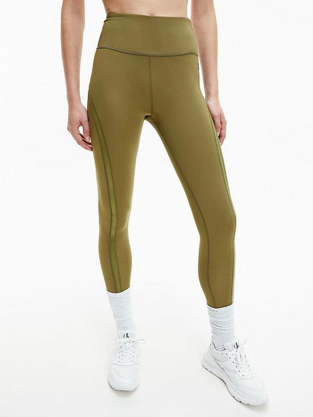 Calvin Klein USA 7/8 Gym Womens Leggings Olive 6179208-NF